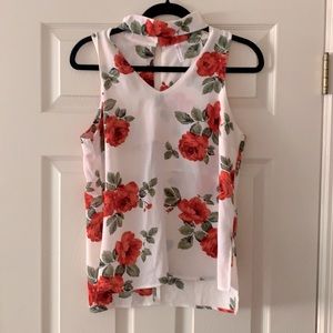 Floral tank top with choker